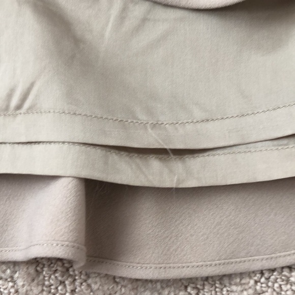 BCBGmaxazria | beige ruffle A-line mini skirt - Picture 10 of 12